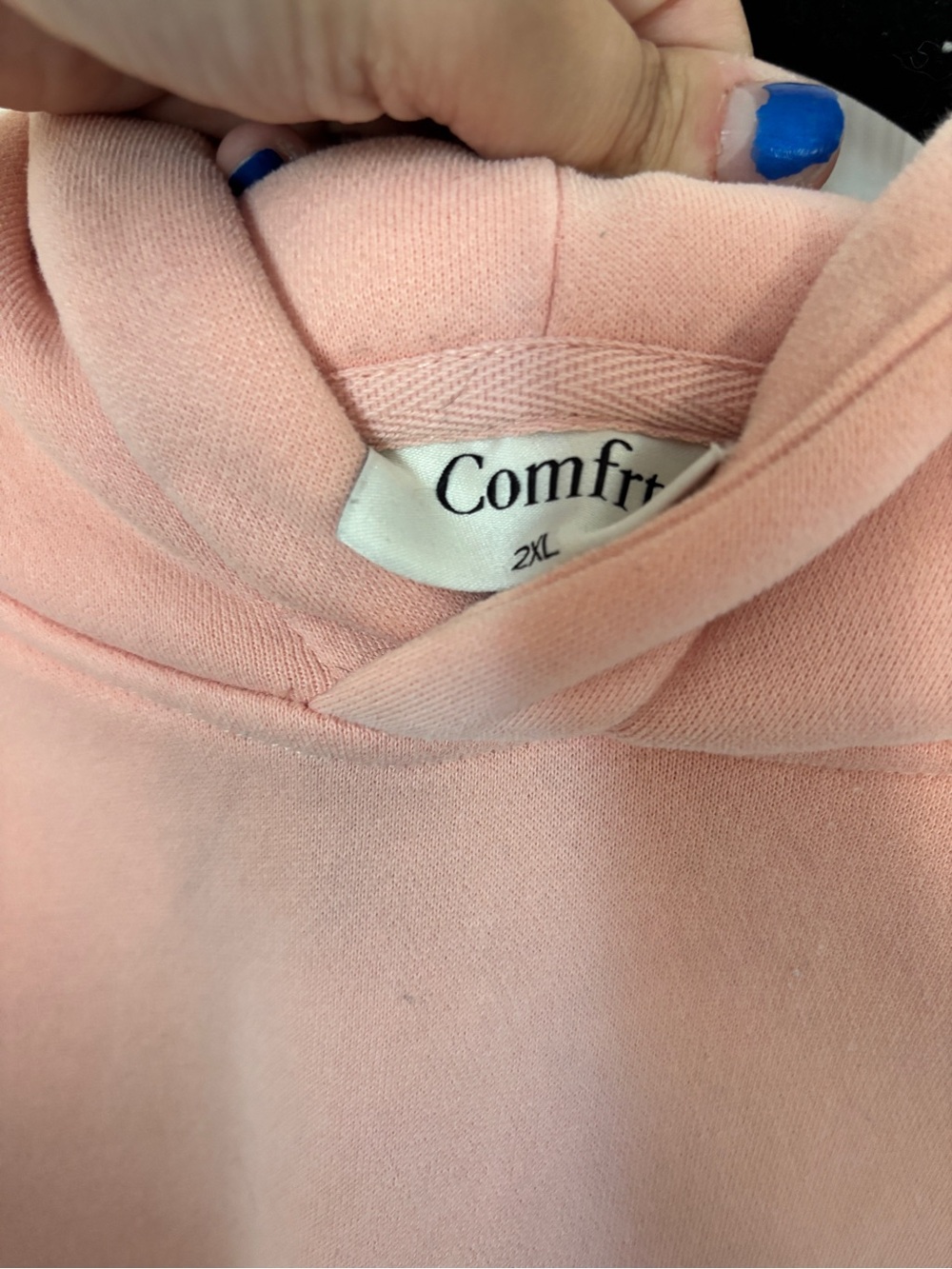 Comfrt Pastel Bubblegum Pink EXTREMELY OVERSIZED 2XL Hoodie Supersoft Lining - Picture 8 of 8